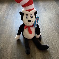 New Kohls DR SEUSS 20" Plush CAT IN THE HAT Character Stuffed Animal Toy