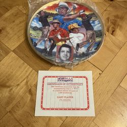 Golf Great Gary Player 10 1/4” Commemorative Gold Plate 