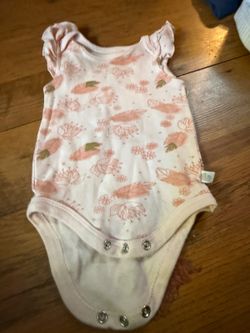 Rococo Pink Floral Baby Bodysuit