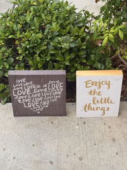 Enjoy The Little Things, Love Wood Wall Decor, Home Decoration