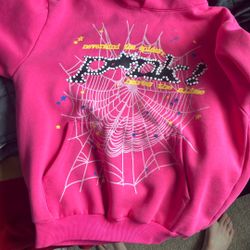 Spider Hoodie Pink. 