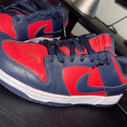 Navy Blue And Red Dunks 