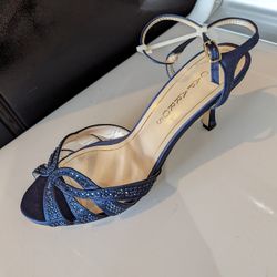Caparros Blue Satin Heirloom Women's Heels