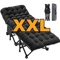 Oversized Camping Bed XXL Sleeping Cots 78*x32'' With Cushion Carry Bag