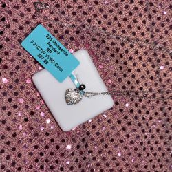 925 Moissanite Heart Pendant Necklace