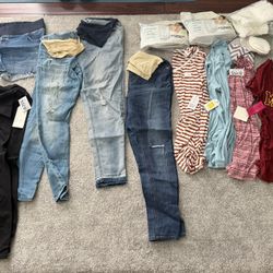 Maternity clothes and postpartum care items