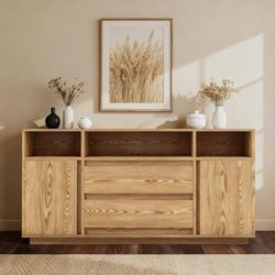 Wood Sideboard Buffet Cabinet