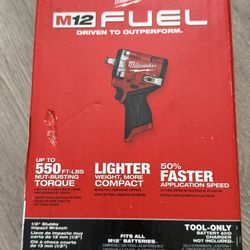 M12 FUEL 12V Lithium-Ion Brushless Cordless Stubby 1/2 in. Impact Wrench (Tool-Only)