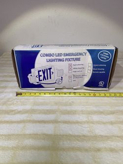 Combo LED emergency light fixture