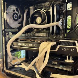 AMD 6800 GPU / 5600X CPU Desktop Computer With monitor, Mouse, Keyboard 