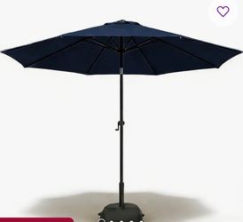 10FT/9FT Market Patio Umbrella with Base &Push button Tilt