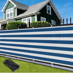 6×50FT Fence Privacy Screen, Outdoor Shade Cover Privacy Panels, Windproof Fence Covering Privacy for Porch, Backyard, Deck, Patio