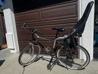 Raleigh bike with Thule Yepp child carrier