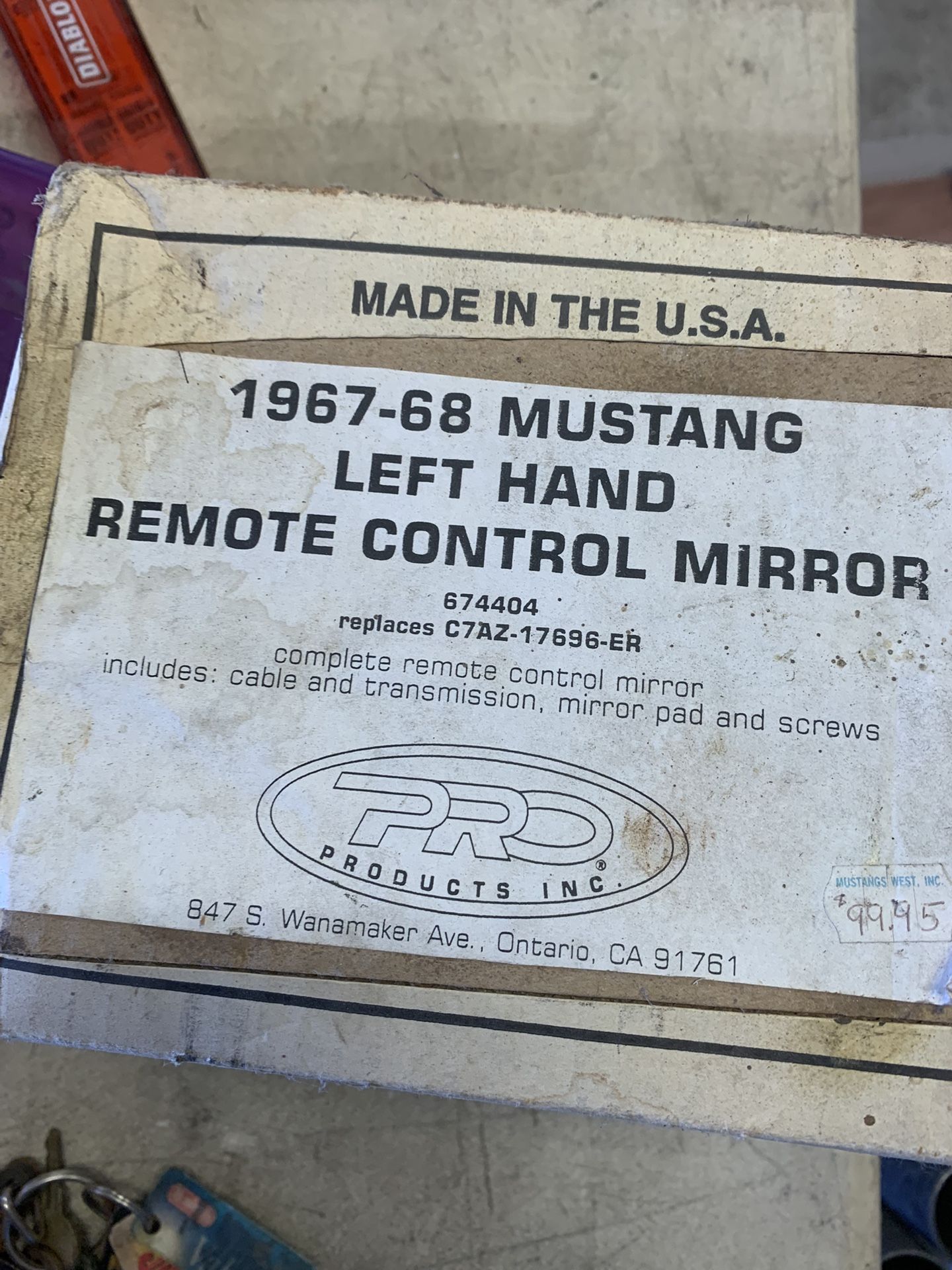 1(contact info removed) Mustang Mirror