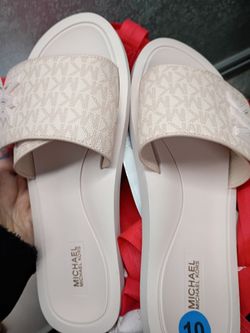 Michael Kors Palmar Signature Logo Slide Sandals-Sz 1p Pink