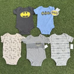 Batman Short Sleeve Bodysuits 5pc 