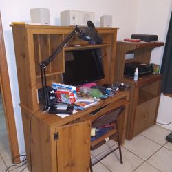 Computer Desk,computer ,monitor, Printer.