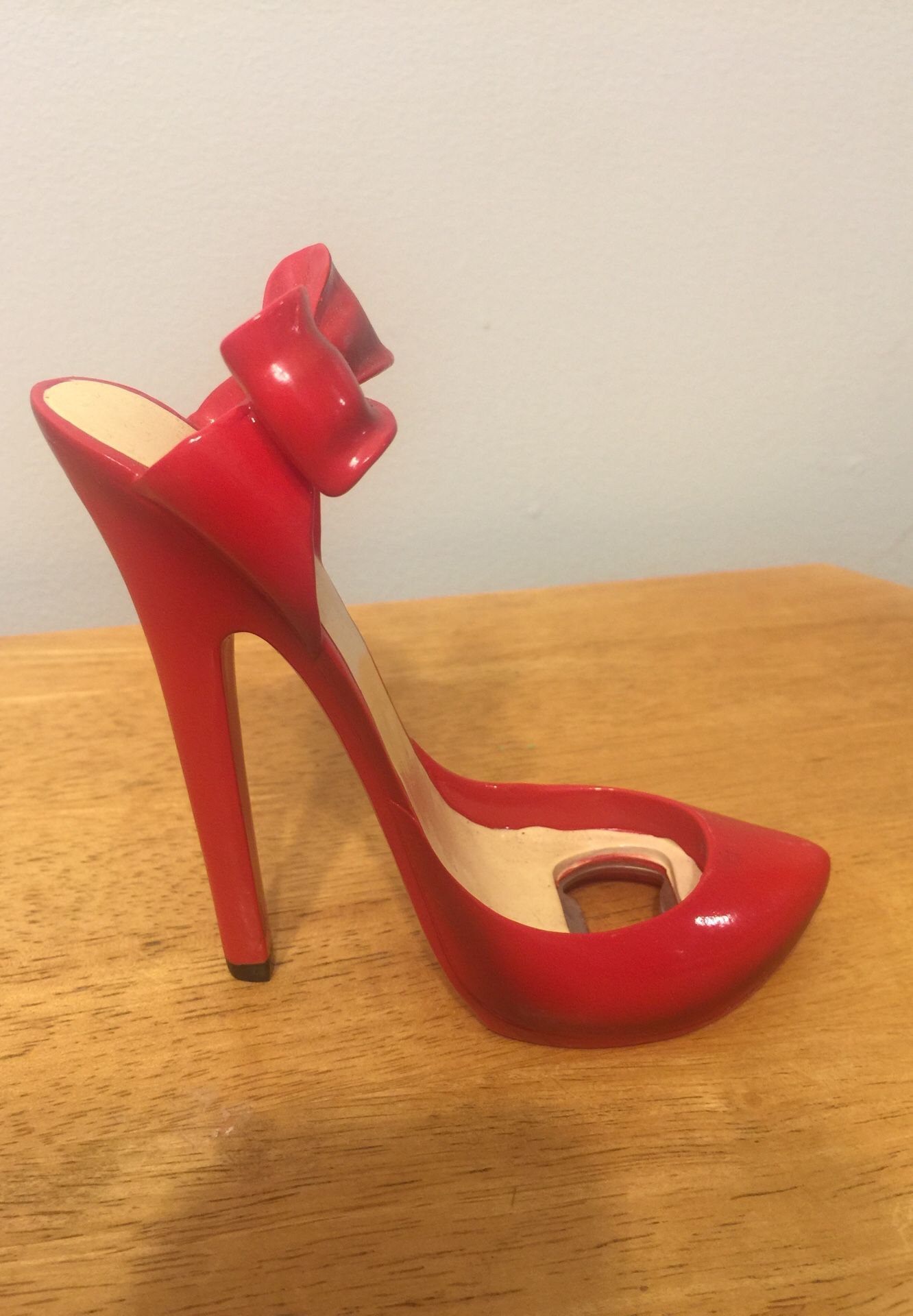 High heel red shoe bottle opener