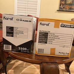 Karat 2oz Portion Cups & Flat Lids – 2,500 Count Each (NEW)