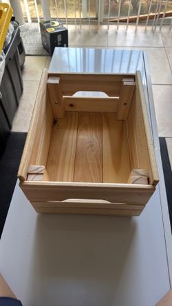 Wooden Crate 17"*13"*8.5",Wooden Crate Holds to 50 Lbs，Large Pine Wood Crates For Storage decor