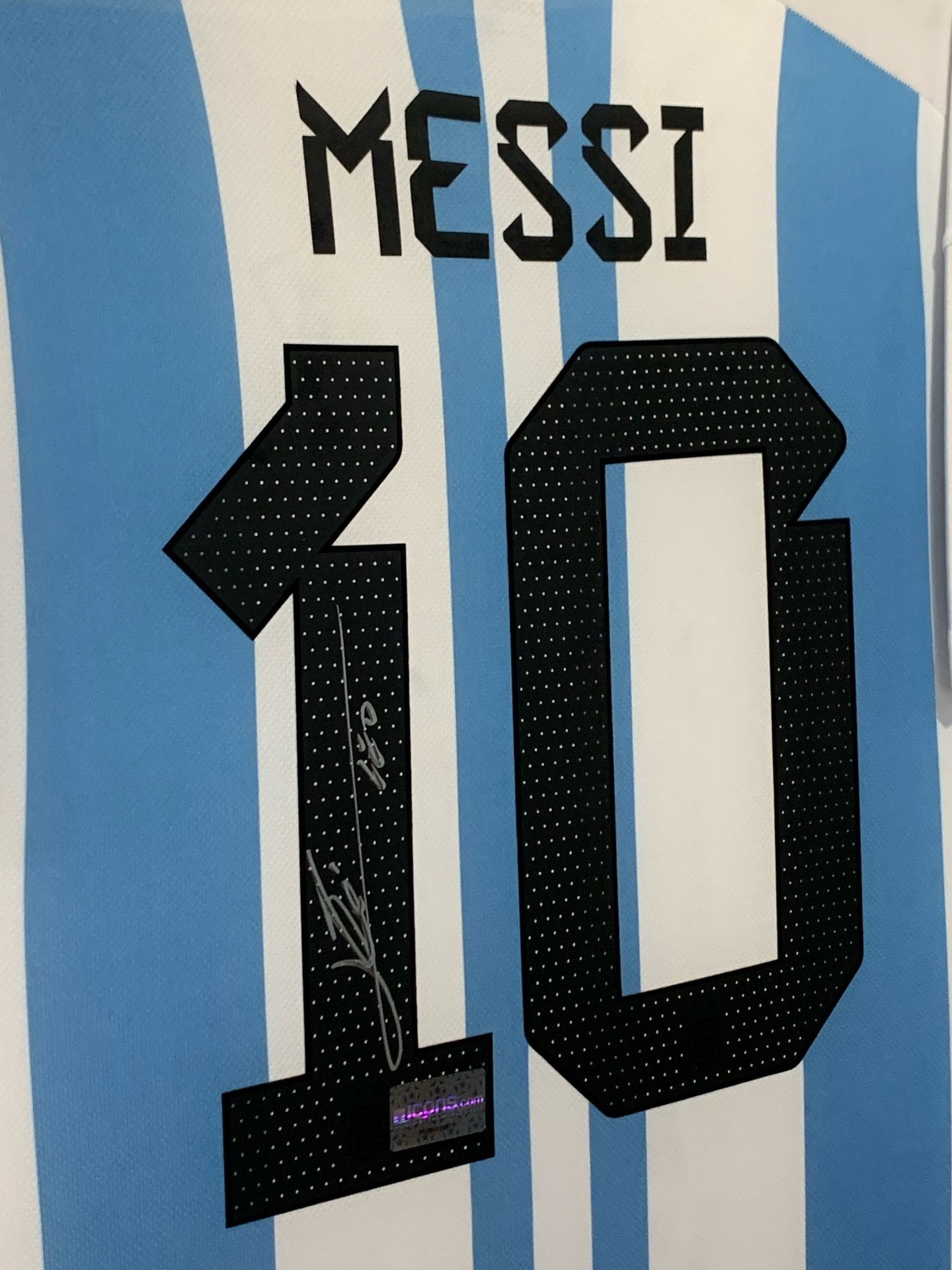 Lionel Messi Signed Autographed Jersey Framed Argentina World Cup