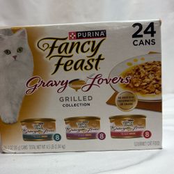 Purina Fancy Feast Wet Gravy Lovers Cat Food Variety Pack, Poultry & Beef 24 Can