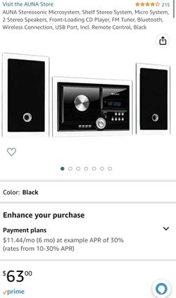 Auna Bluetooth Shelf/Wall Stereo System