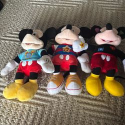 13” Mickey Mouse With Sound Stuffed Animal $24 Or $8 Each