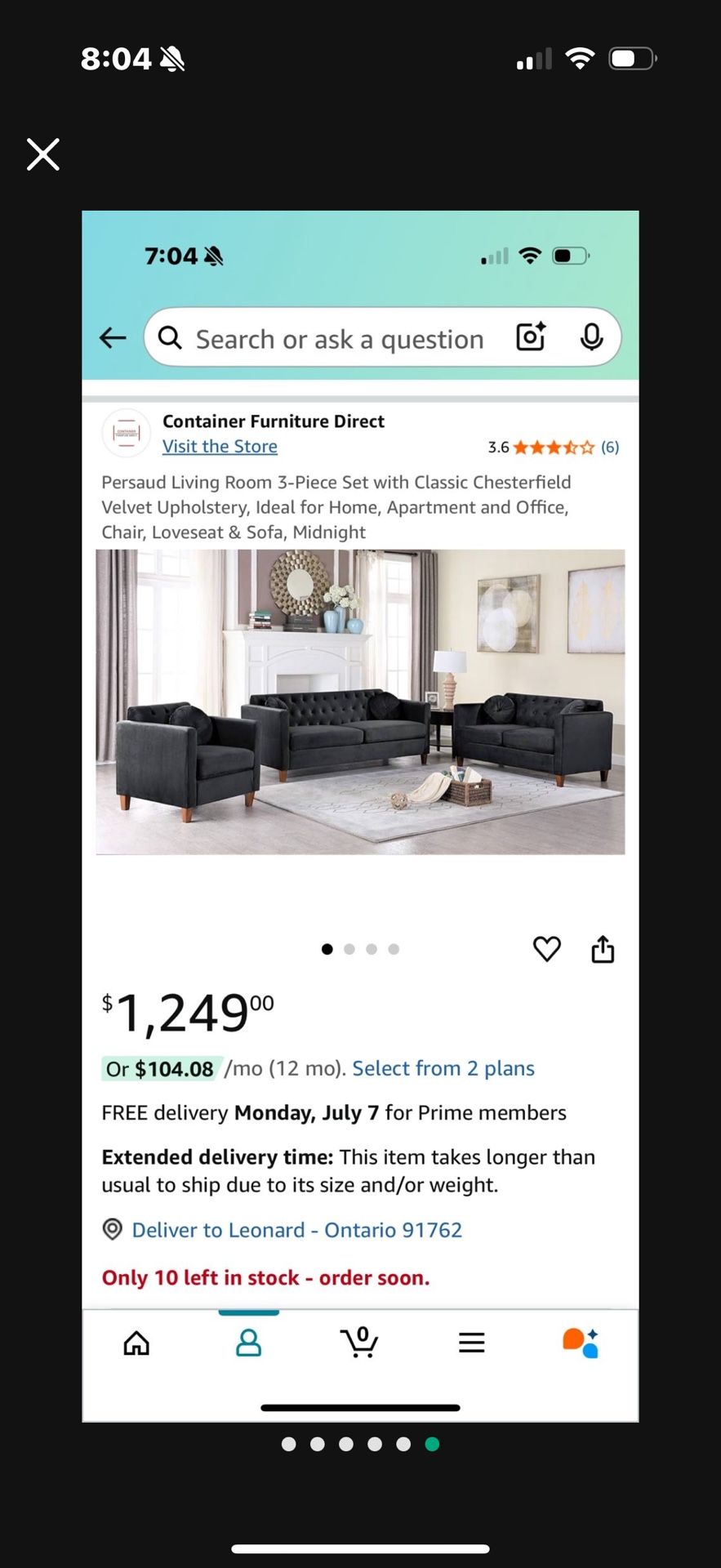 Three Black Couches