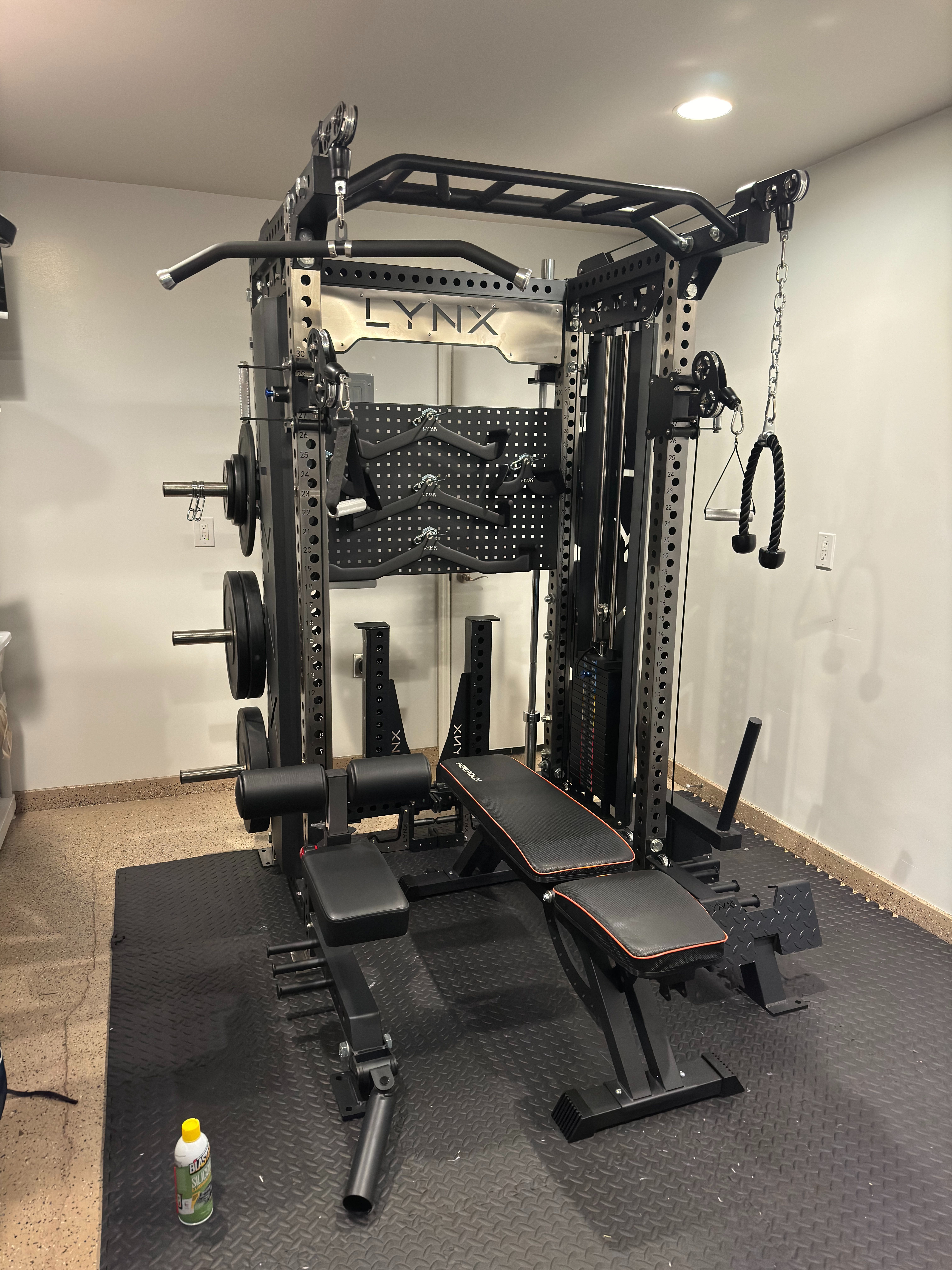 2in1 Pro Series - All in One Home Commercial Gym - Dual Cable Machine - Squat Rack - Bench Press - (Weights Fitness Exercise)