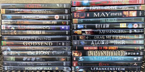 50+ DVDs Horror Titles Foreign Made Excellent Condition