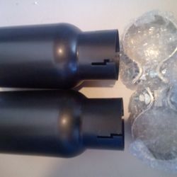 2 New Black Horse Exhaust Tips 