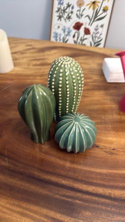 Glass Cactus Decor
