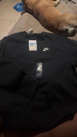 Small and Medium Nike Club Crew Sweatshirt Black