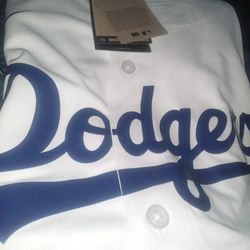 White Dodgers Jersey Dri-FIT 4X