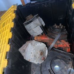 Small Block Chevy Alternator X2 , Water Pump, Misc Front Of Motor 