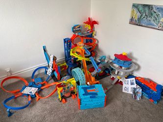 HUGE Hot Wheels + PAW Patrol Collection – 9 Playsets – $250 OBO