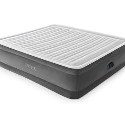 Queen - Intex Comfort Dura-Beam Airbed Internal Electric Pump Bed Height Elevated (2020 Model)
