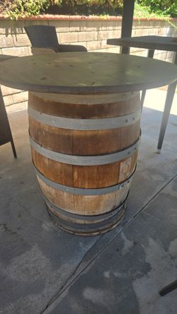 Wine barrel bar table - MAKE AN OFFER - NEED TO SELL ASAP