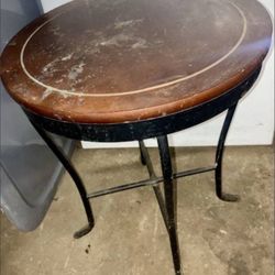 Vintage Wooden Metal Table Antique