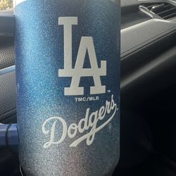 Dodgers Glitter Tumbler Cup