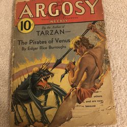 Vintage 1932 Argosy The Pirates Of Venus #232 Edgar Rice Burroughs 