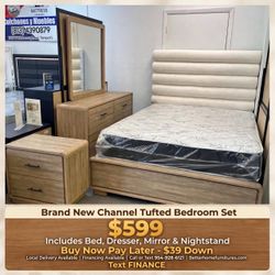 $39 Down on New bedroom sets| finance available no credit checks| while supplies lasts.