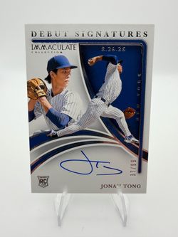 Jonah Tong Immaculate Collection Debut Signatures RC Auto /99