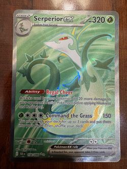 Pokemon Serperior 156/86 Black Bolt Full Art Holo Rare NM/M PACK FRESH