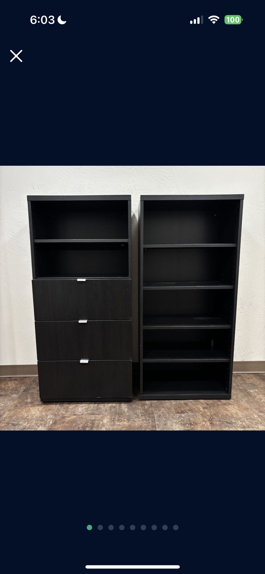 One Set of 2 Wood Shelving Units (Will Sell Separately)