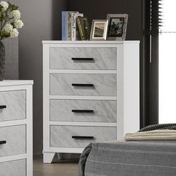 Contemporary white rubberwood Chest