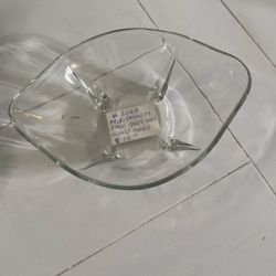 Mid Century Glass Candy Bowl 