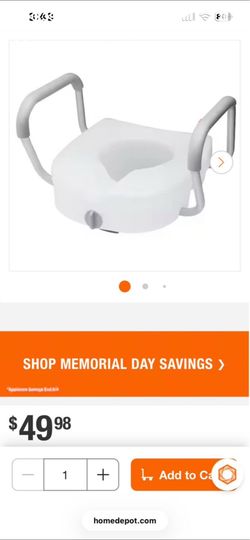 New Glacier Bay elevated toilet seat with arms