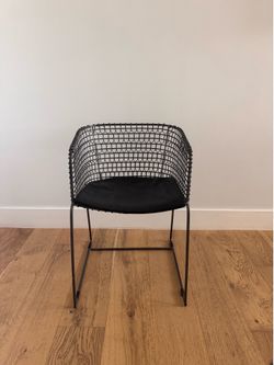 Crate and Barrel Tig Metal Arm Dining Chair